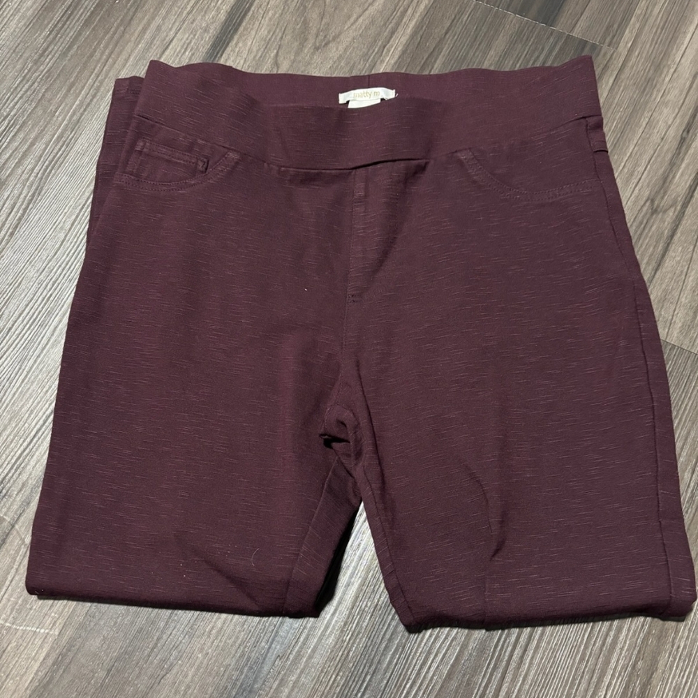 2 For $10 Matty M Deep Burgundy Pants‎